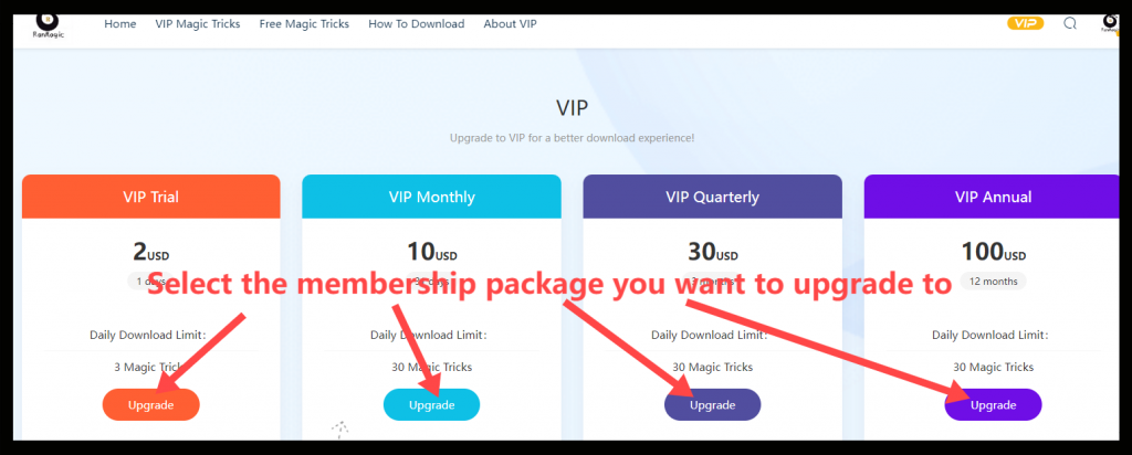 How to Upgrade to VIP - RanMagic